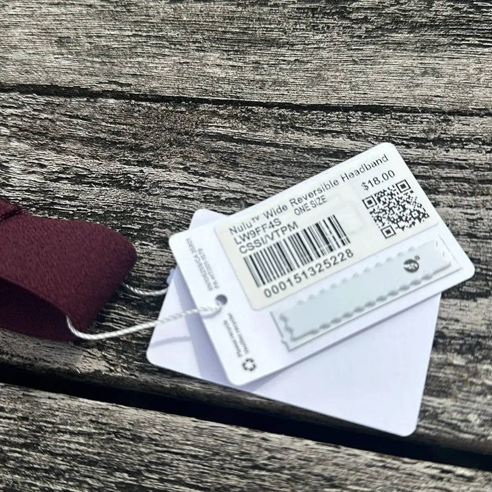 BUNDLE OF 2 LULULEMON NULU WIDE REVERSIBLE HEADBAND NWT PINK PURPLE - Picture 4 of 4